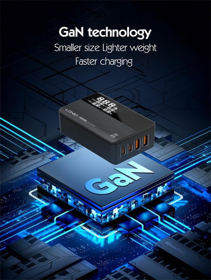 LDNIO A4809C 100W GaN 4-Port USB C Wall Charger with PD3.0 QC4.0 Multiport PPS Fast Charging Station Black