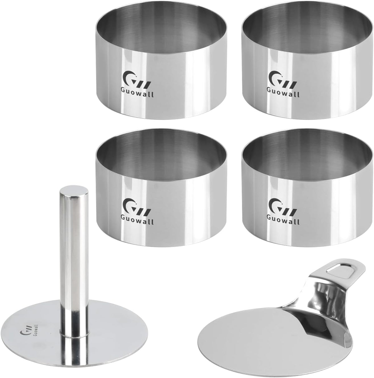 Seamless Mousse Cake Ring Set Stainless Steel 10.2 cm