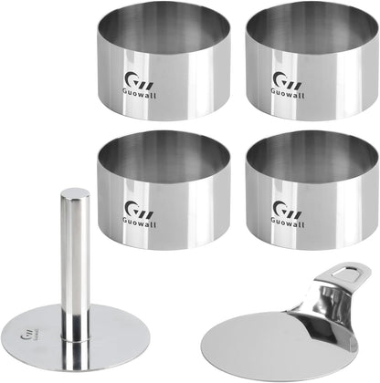 Seamless Mousse Cake Ring Set Stainless Steel 10.2 cm