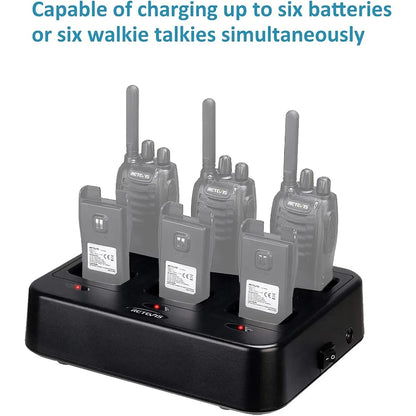 Retevis RTC777 Six‑Way Charger for Retevis H777 & Baofeng 888S - Gomix Brands Outlet