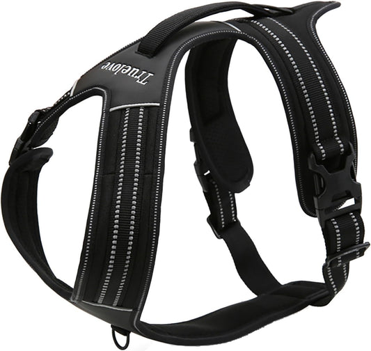 Truelove TLH5551 No Pull Dog Harness with Handle - Black