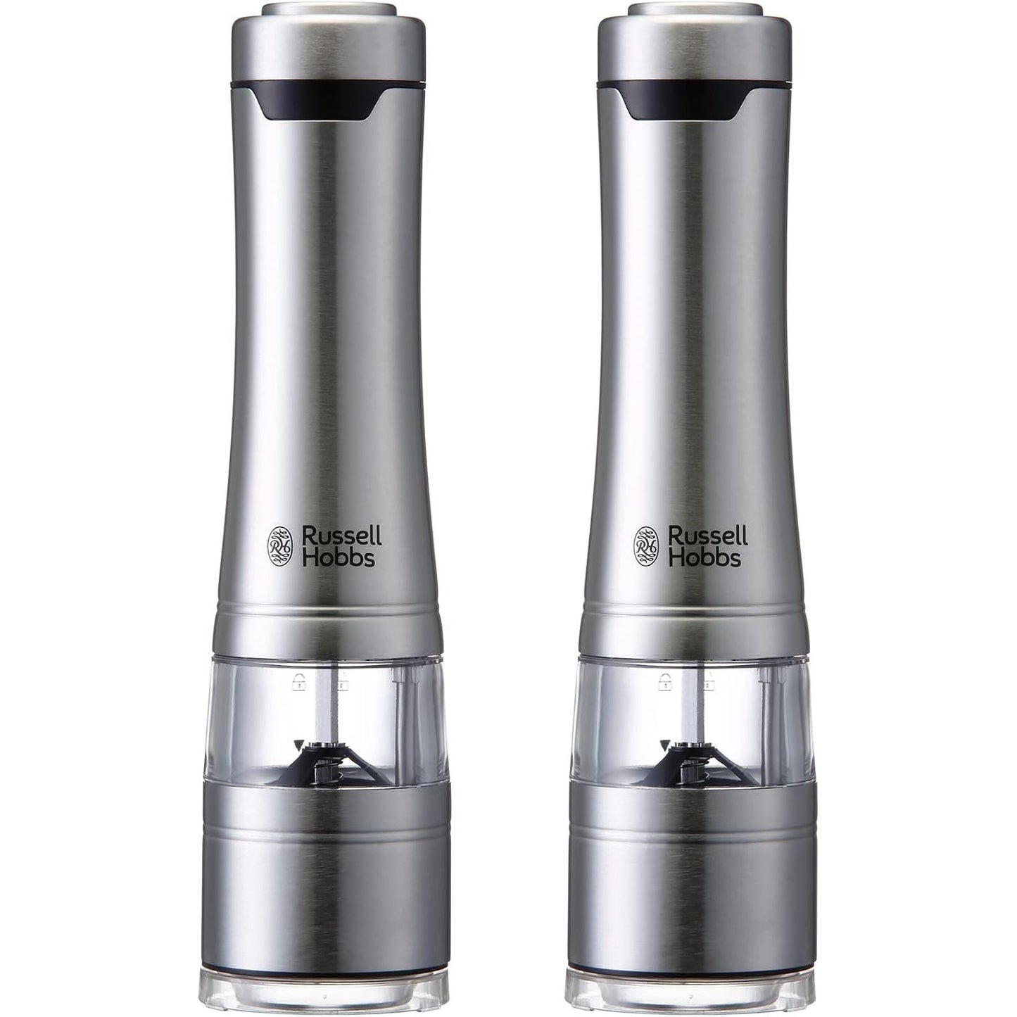Russell Hobbs 7922JP Electric Salt & Pepper Mill Set, Adjustable Coarseness, 2-Pack