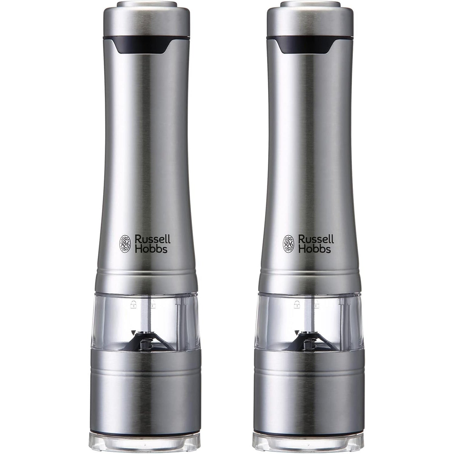 Russell Hobbs 7922JP Electric Salt & Pepper Mill Set, Adjustable Coarseness, 2-Pack