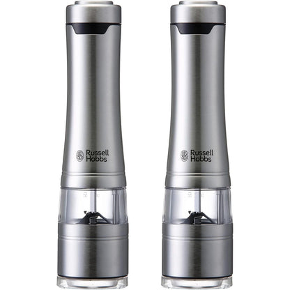 Russell Hobbs 7922JP Electric Salt & Pepper Mill Set, Adjustable Coarseness, 2-Pack