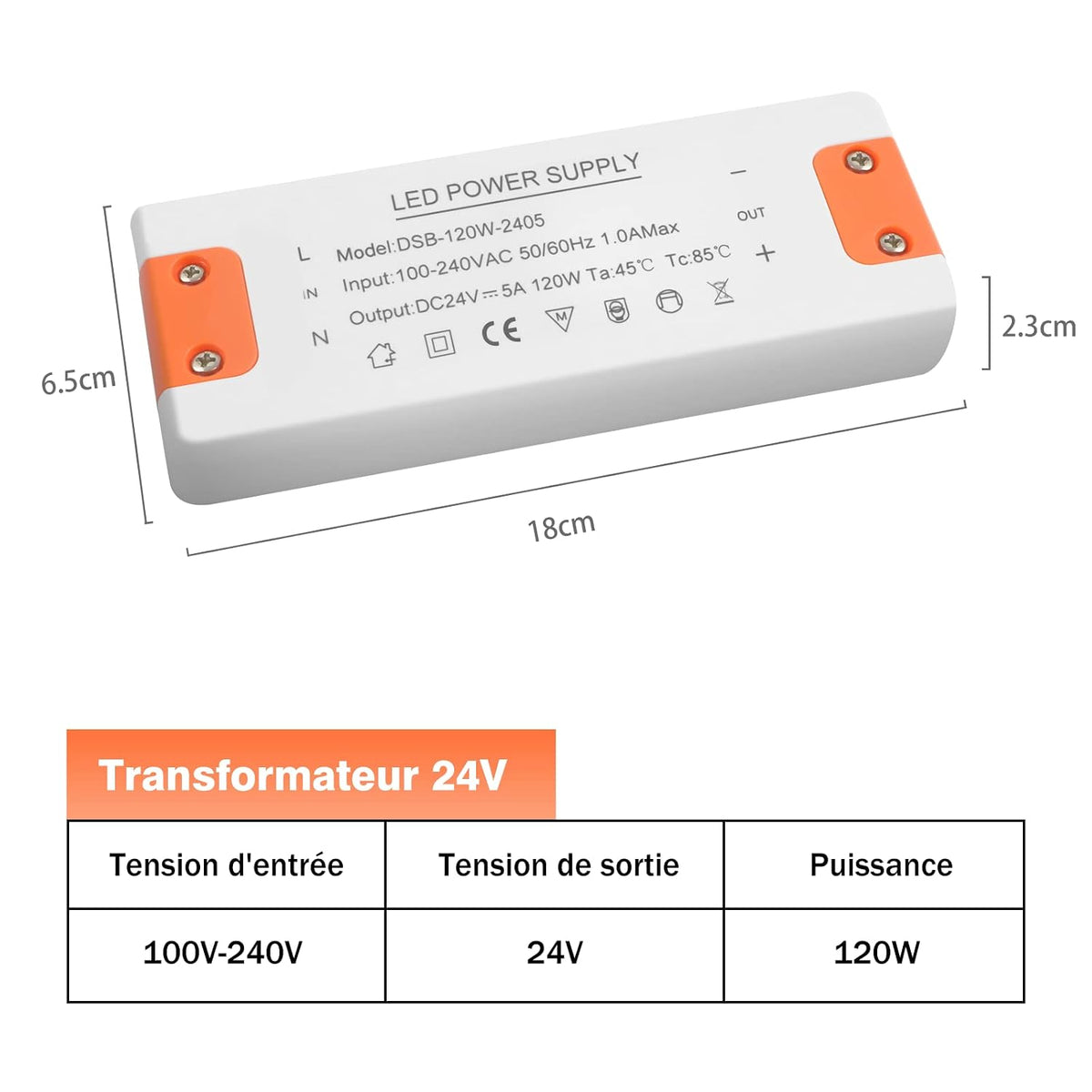 ZAKVOP 24V LED Driver Power Supply Transformer