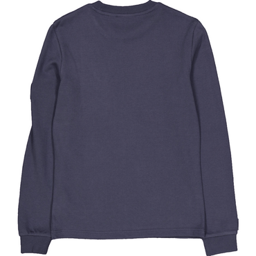 Calvin Klein Badge Waffle Long Sleeve Tee in Ban Ebony