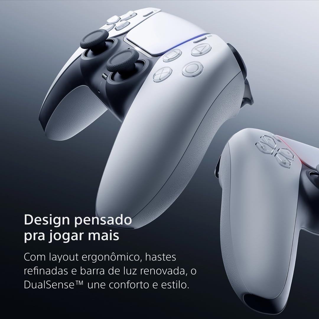 White PlayStation DualSense Wireless Controller with Haptic Feedback