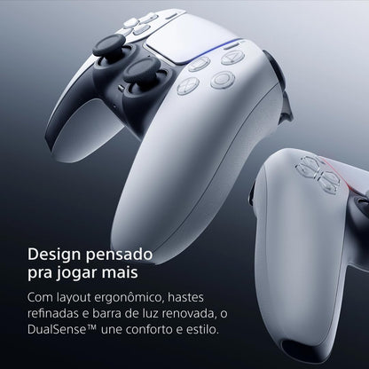 White PlayStation DualSense Wireless Controller with Haptic Feedback