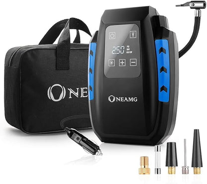 OneAmg 12V Portable Car Air Compressor with Touchscreen 150 PSI