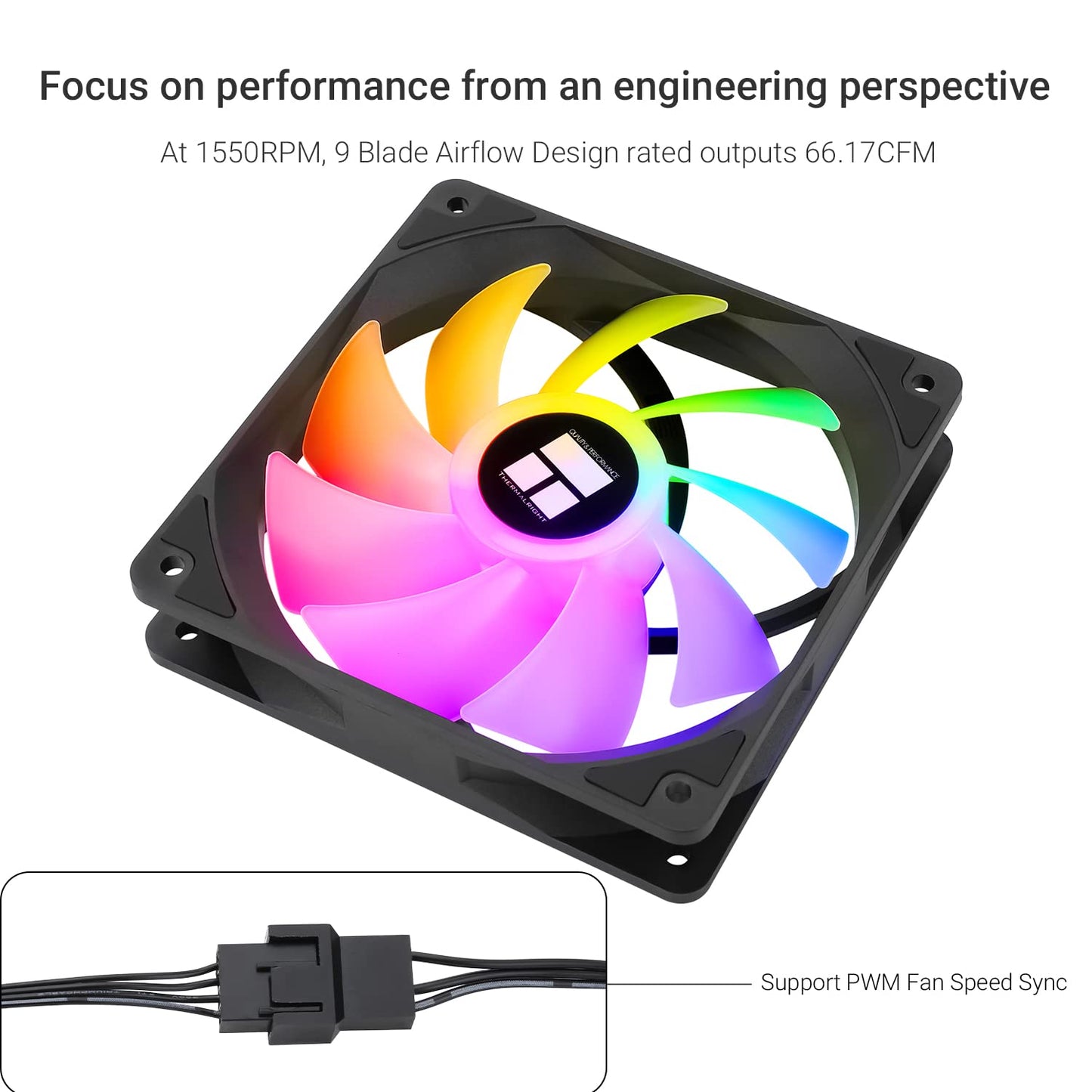 Thermalright TL-C12C-S CPU Fan: 120mm ARGB PWM Silent Computer Cooler
