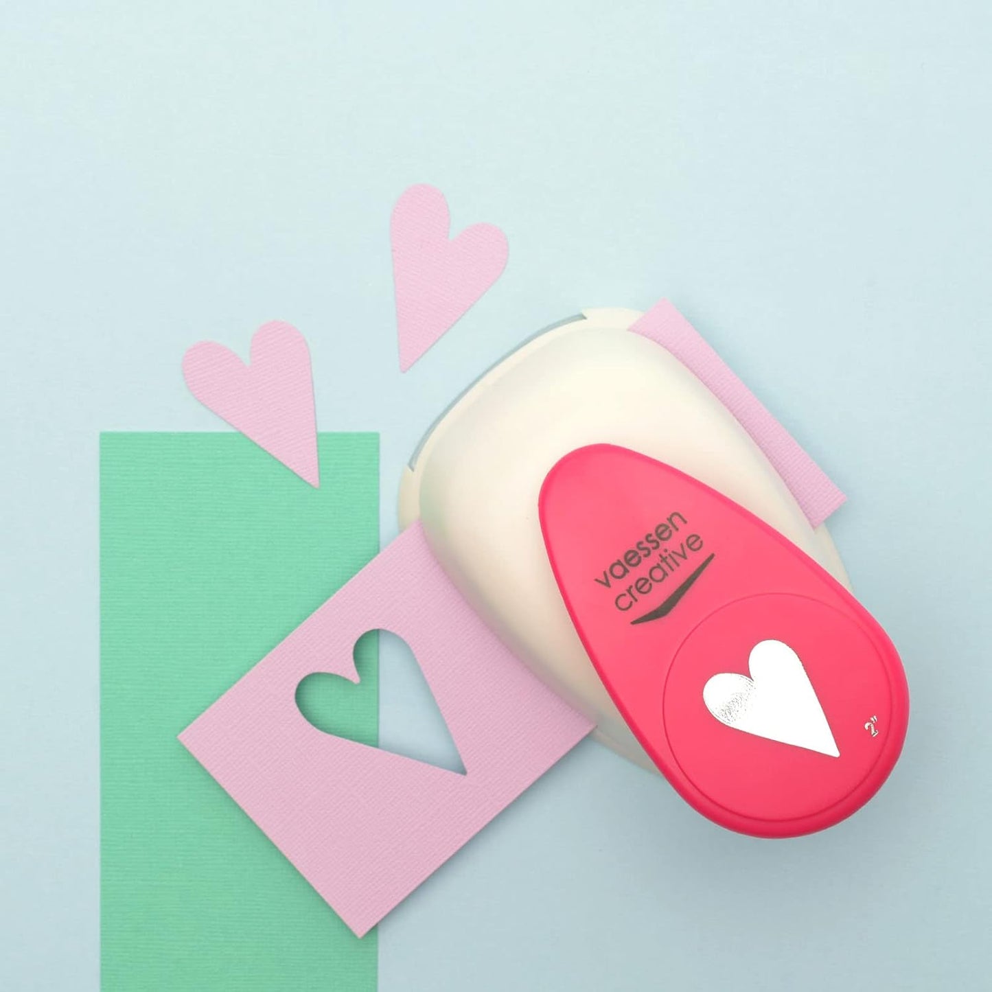 Vaessen Creative Heart Motif Punch – 3 × 4.2 cm Craft Paper Cutter