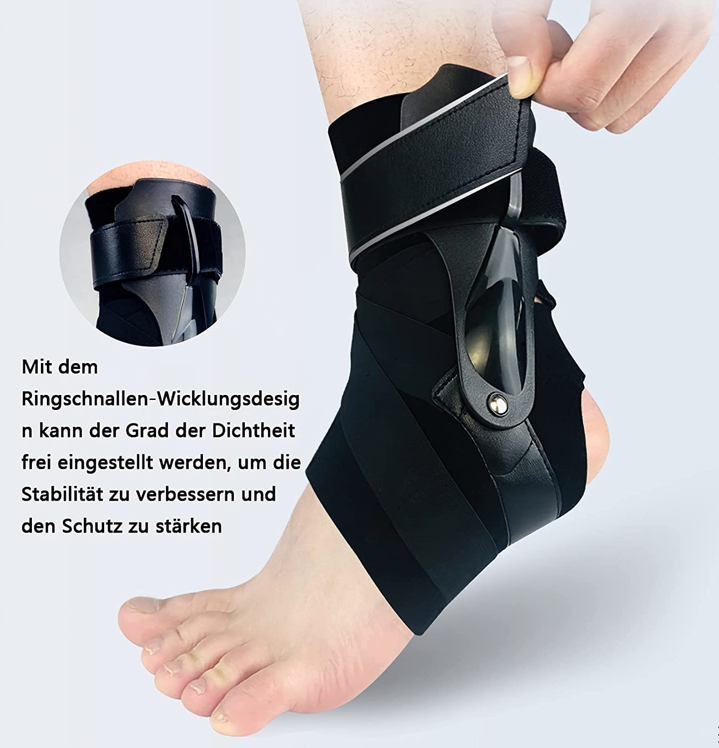 Premium Ankle Support Brace with Stabilizers for Injury Recovery and Pain Relief