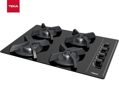 Teka GBC 64003 KBA 4-Burner Tempered Glass Gas Hob 60cm Black