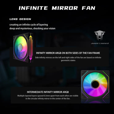 TZMRIT 4PRO 120mm Infinite Mirror ARGB Fan with PWM