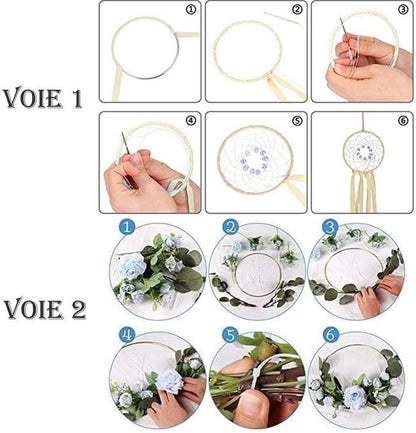 Gold DIY Dream Catcher Rings – 3 Metal Macrame Hoops