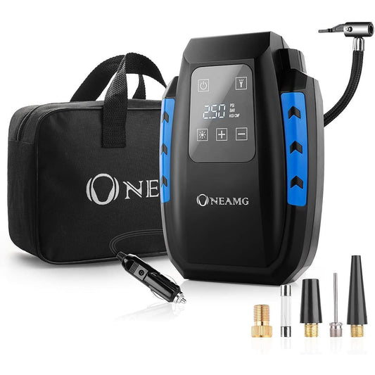 OneAmg 12V Portable Car Air Compressor with Touchscreen 150 PSI