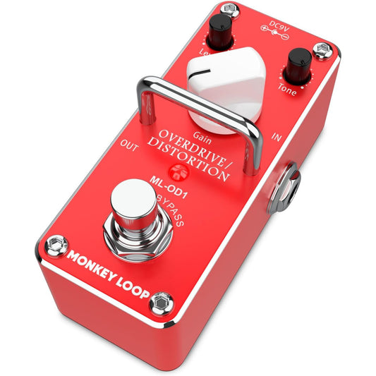 Monkey Loop ML-OD1 Compact Guitar Overdrive Pedal with True Bypass