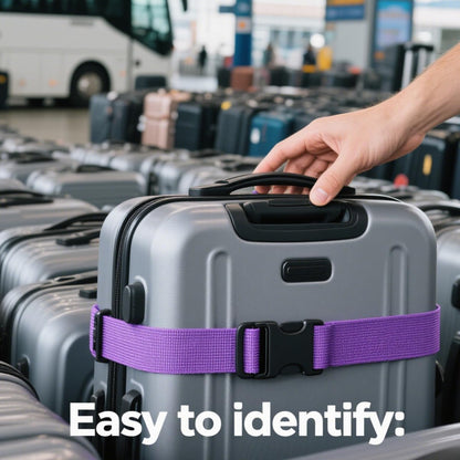 Adjustable Polyester Luggage Belt Strap with 3‑Pin Lock