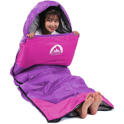 SWTMERRY 3-Season Lightweight Waterproof Sleeping Bag for Kids & Adults