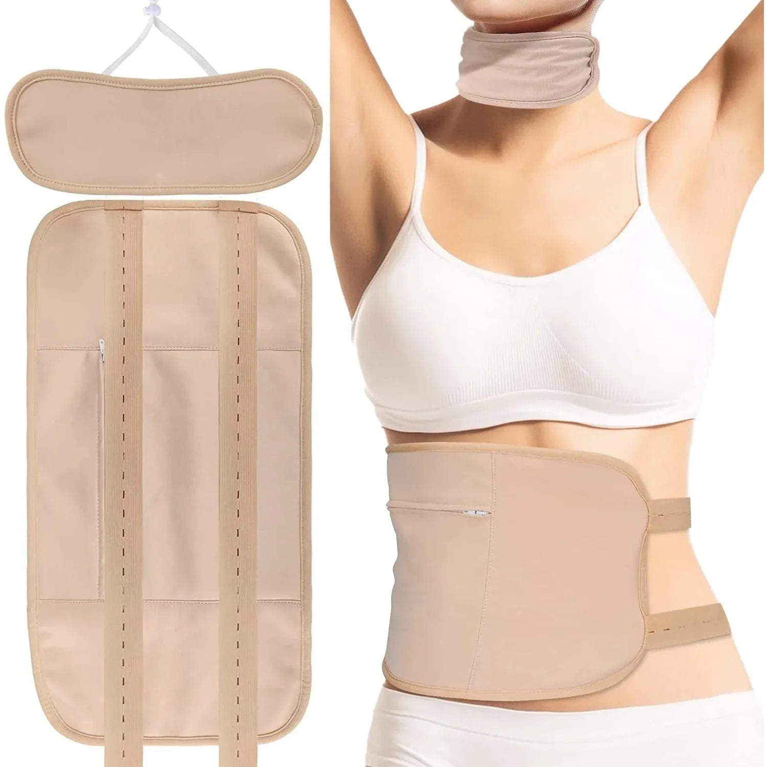 Organic Castor Oil Pack Kit: Reusable, Adjustable, Leak-Proof for Liver Detox - Gomix Brands Outlet