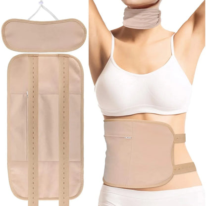 Organic Castor Oil Pack Kit: Reusable, Adjustable, Leak-Proof for Liver Detox - Gomix Brands Outlet