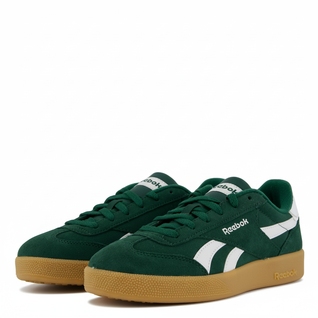 Reebok Smash Edge Dark Green & White Gum Upper Sneaker