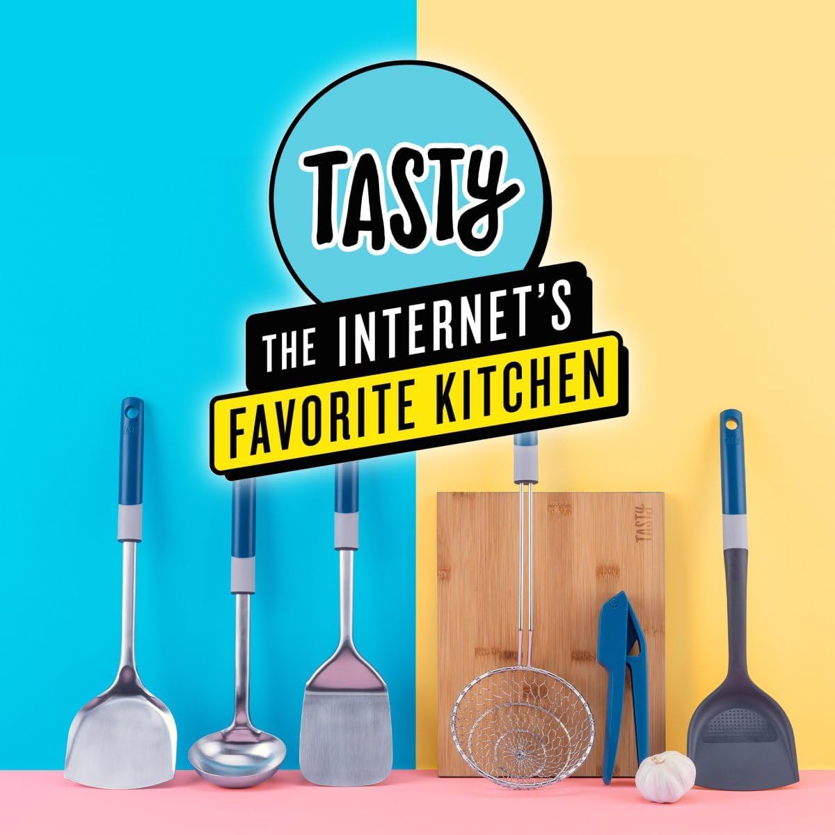 Tasty Bamboo Cutting Board 35.5x25x1.2 cm Brown & Grey