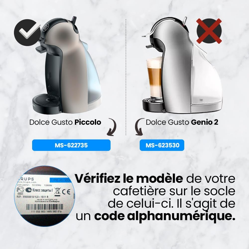 ANAKEL HOME Piccolo MS-622735 Water Tank for Krups Dolce Gusto KP100X