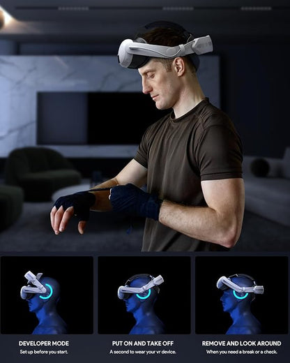 AUBIKA YJ-582A 8000mAh Fast-Charging Head Strap for Meta Quest 3