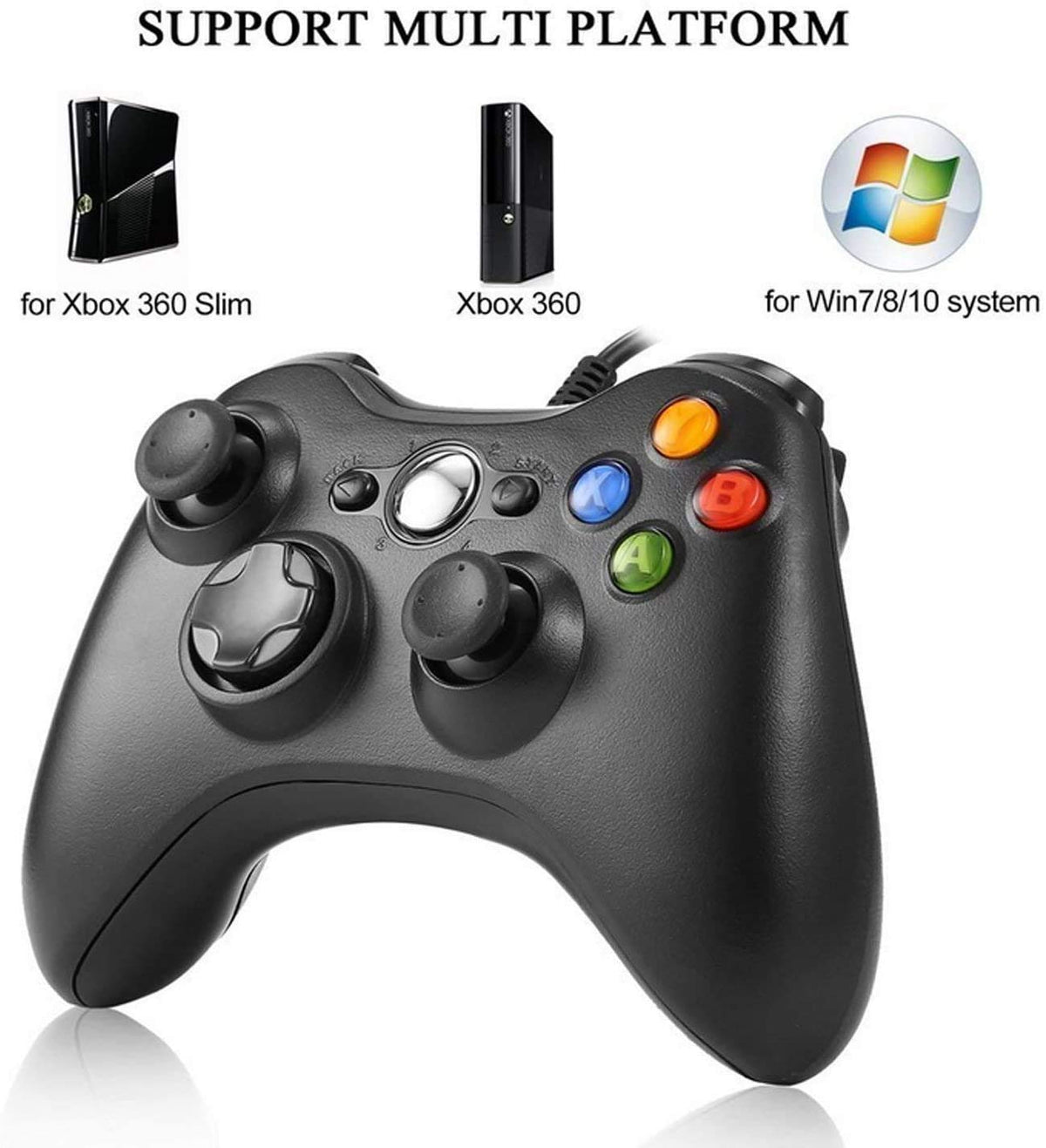 Diswoe 8610 Wired USB Controller for PC and Xbox 360