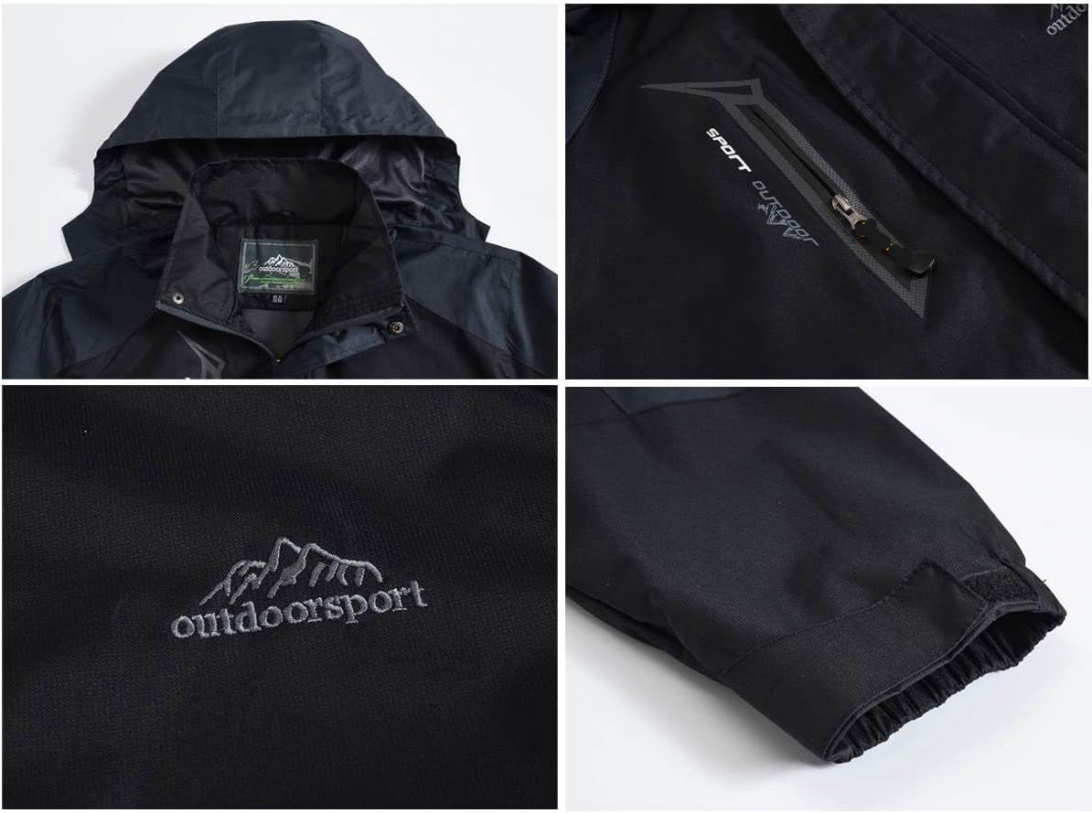 YSENTO Men's Lightweight Waterproof Windproof Outdoor Hiking Jacket