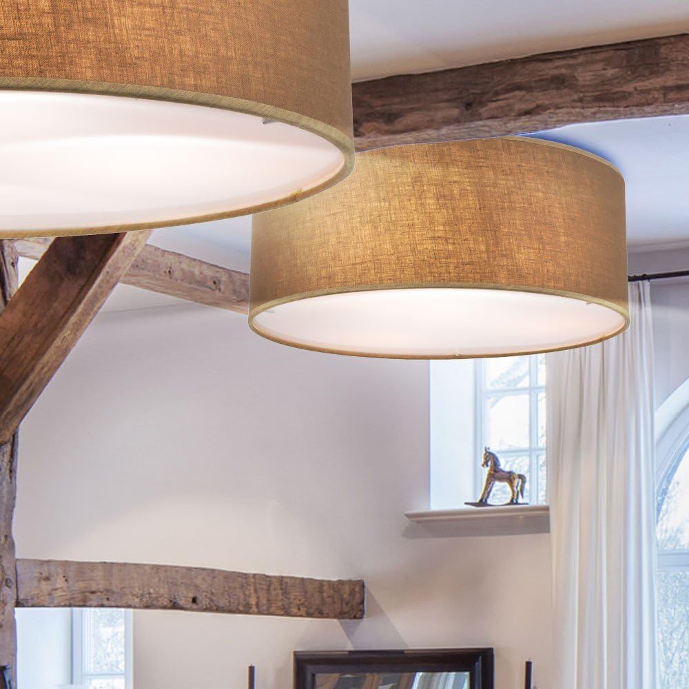 Globo Decorative Brown Textile Ceiling Lamp for Living Room