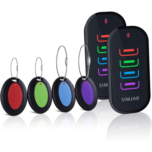 SIMJAR Wireless Key Finder with Dual Transmitters, 131ft Range