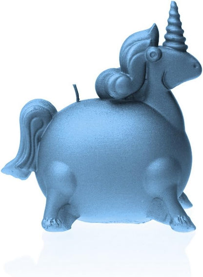Candellana Low Poly Unicorn Decorative Candle Light Blue Handcrafted