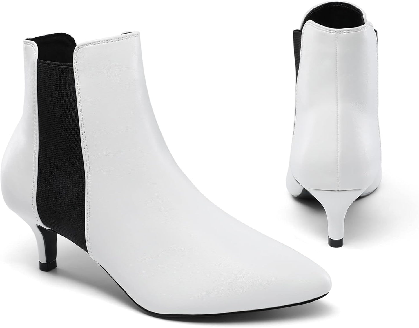 DREAM PAIRS Women's Black Plaid Stiletto Ankle Boots