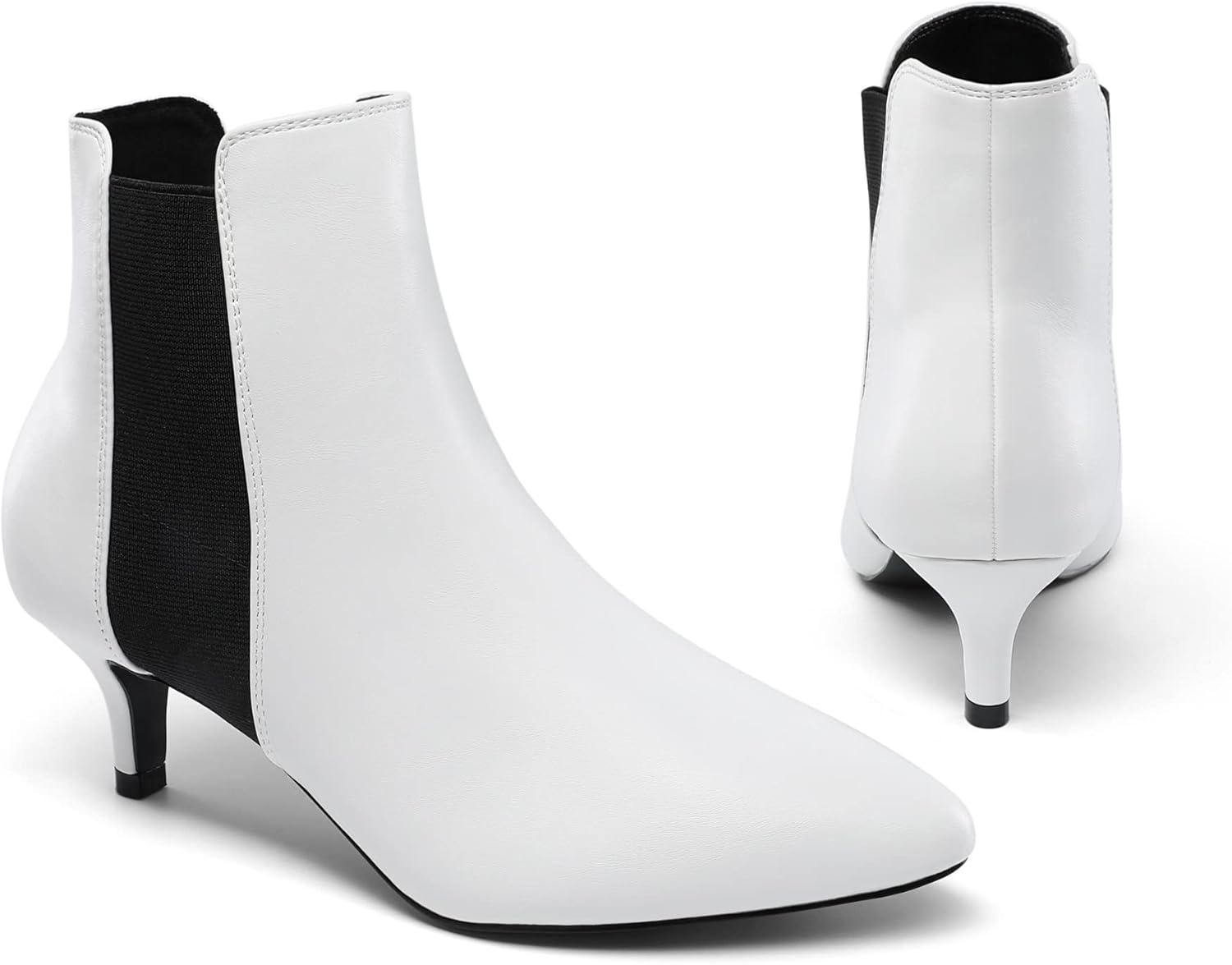 DREAM PAIRS Women's Black Plaid Stiletto Ankle Boots