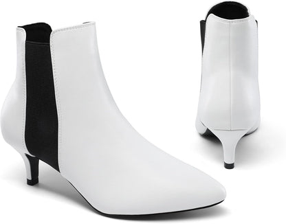 DREAM PAIRS Women's Black Plaid Stiletto Ankle Boots