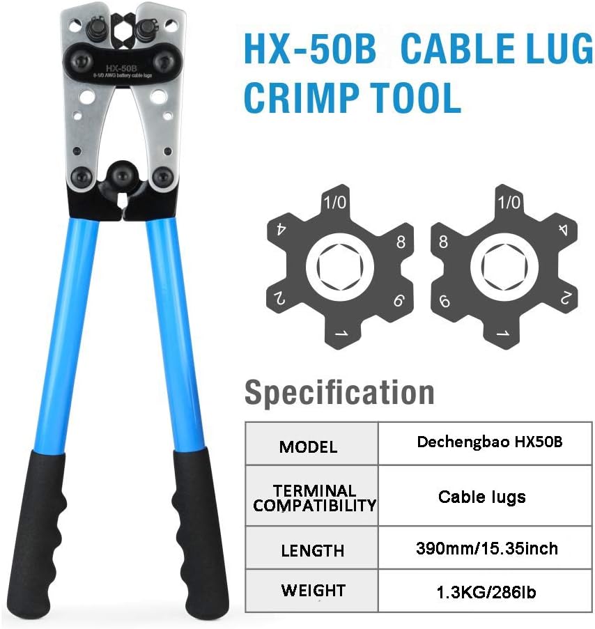 Dechengbao HX50B Battery Cable Lug Crimper