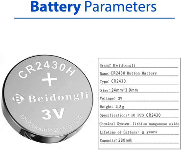 Beidongli CR2430 3V Lithium Button Cell Batteries 20 Pack