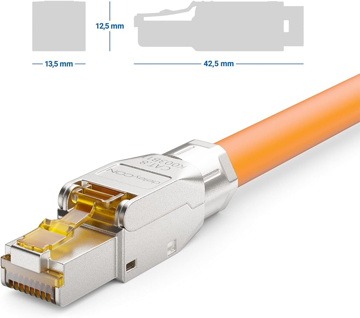 deleyCON MK4906 CAT 8 RJ45 Network Connector 40Gbps