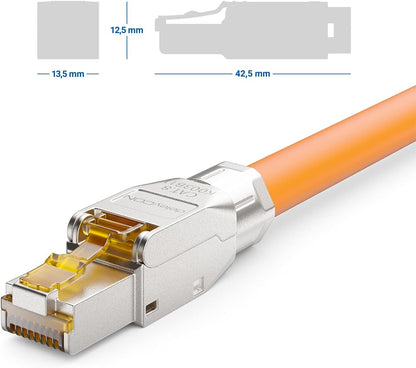 deleyCON MK4906 CAT 8 RJ45 Network Connector 40Gbps