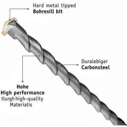 WALTER SDS Plus Concrete Masonry Rock Drill Bit Set 6-Piece 600mm Long