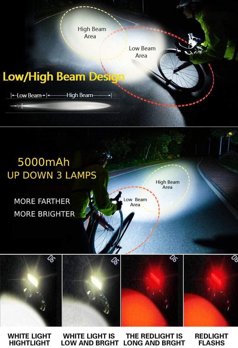 REHKITTZ QB202 Front and Rear Bike Light Set
