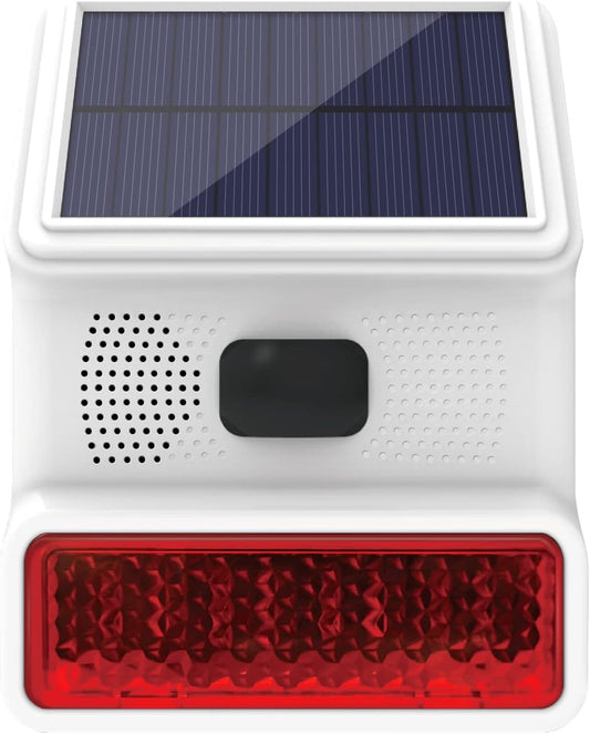 PGST Solar Outdoor Alarm Siren with LED Flashing Light Function 433 MHz