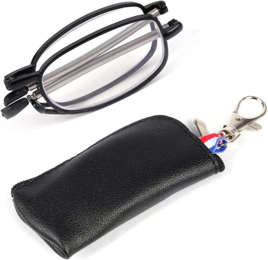 VANANA Unisex Foldable Blue Light Blocking Reading Glasses Black