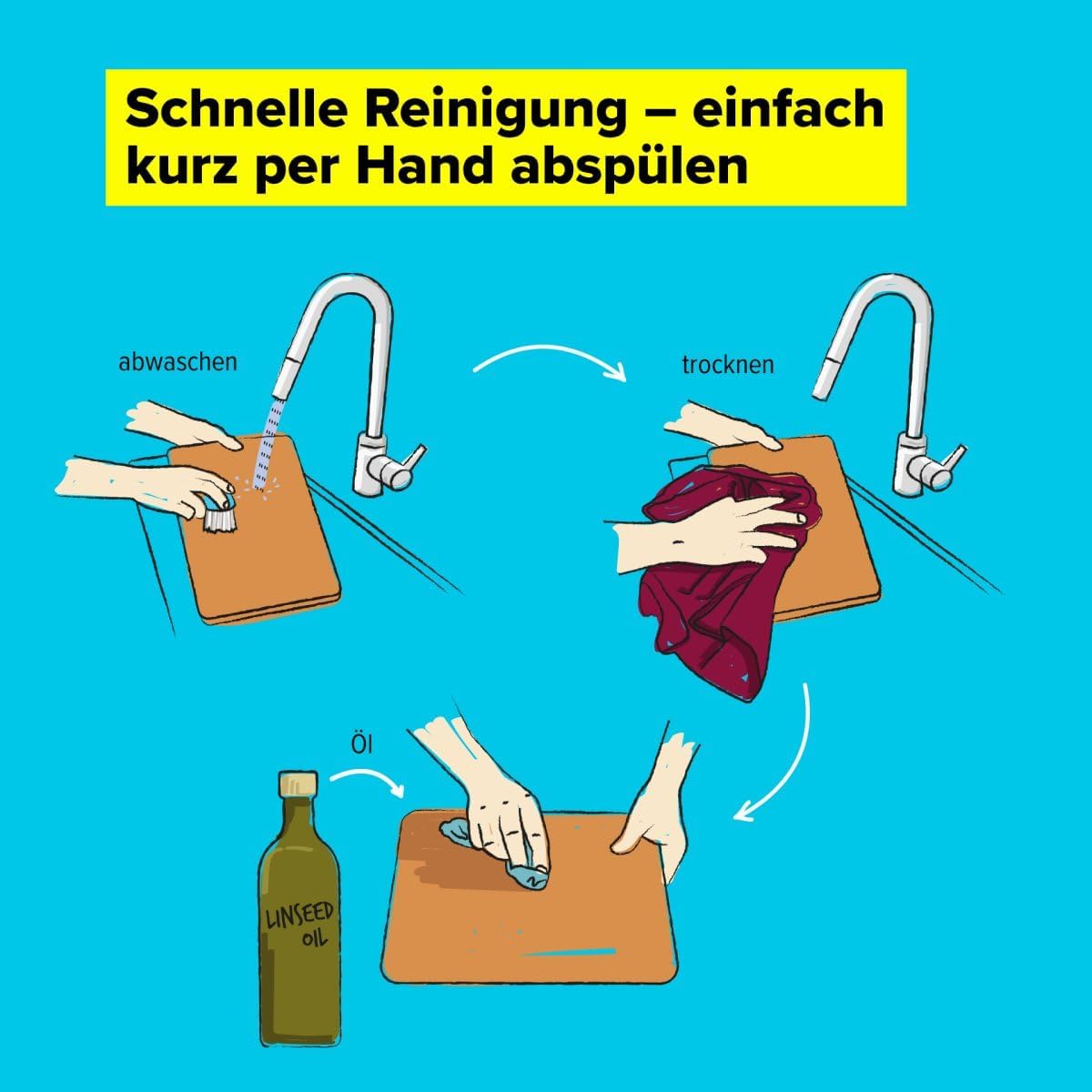 Tasty Bamboo Cutting Board 35.5x25x1.2 cm Brown & Grey