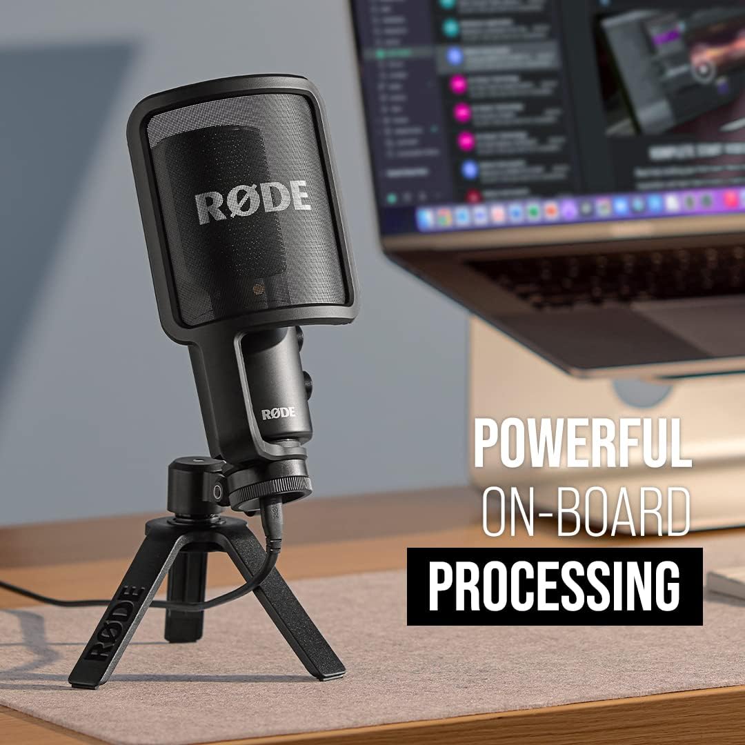 RØDE NT-USB+ Studio-Grade USB Condenser Microphone with Pop Filter