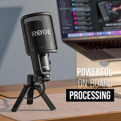 RØDE NT-USB+ Studio-Grade USB Condenser Microphone with Pop Filter