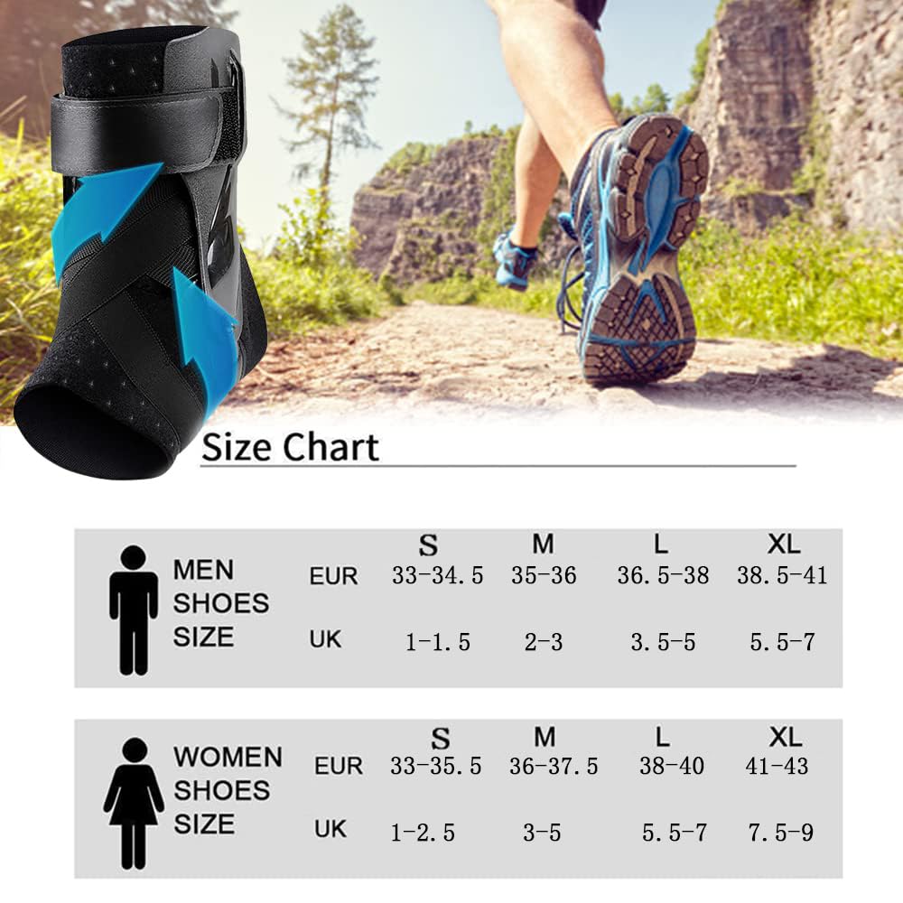 Premium Ankle Support Brace with Stabilizers for Injury Recovery and Pain Relief