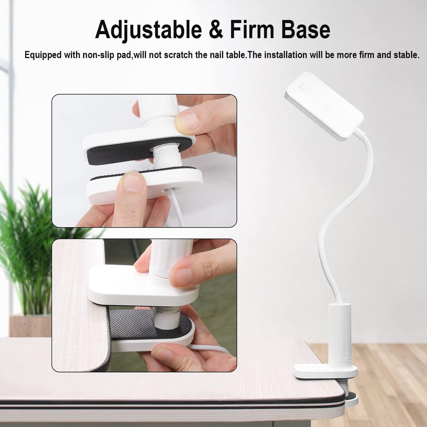 2-in-1 LED UV Nail Lamp with Flexible Gooseneck Clip